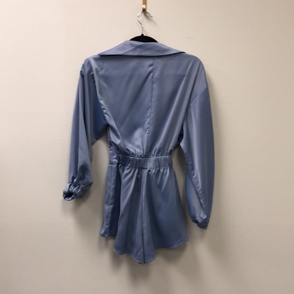 Camila Coelho Riley Romper in Dusty Blue - Picture 6 of 6